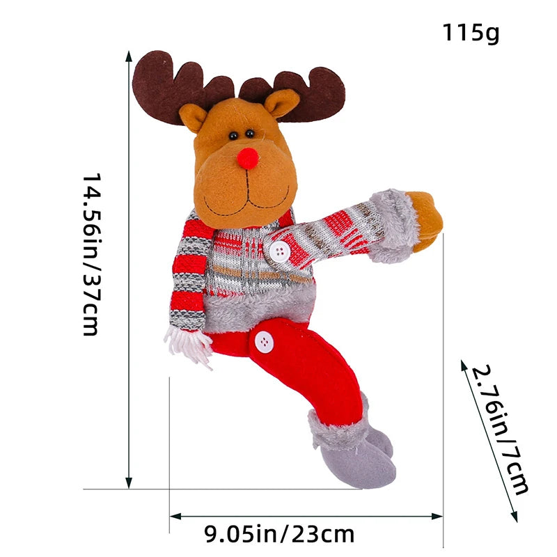 YICKYUE  -  Christmas Curtain Buckle 3D Santa Claus Sonwman Curtain Tieback Window Lamp Decor Supplies Christmas Home Decoration