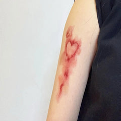 YICKYUE  -  Heart Bruise Fake Tattoo for Woman Man Arm Art Scar Blood Stasis Temporary Tattoos Waterproof Tatuajes Temporales Cosplay
