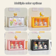 YICKYUE  -  Doll Toy Storage Box with Light Blind Box Display Stand Dustproof Stackable Organizer Case for Figures Showcase Organizer Boxes