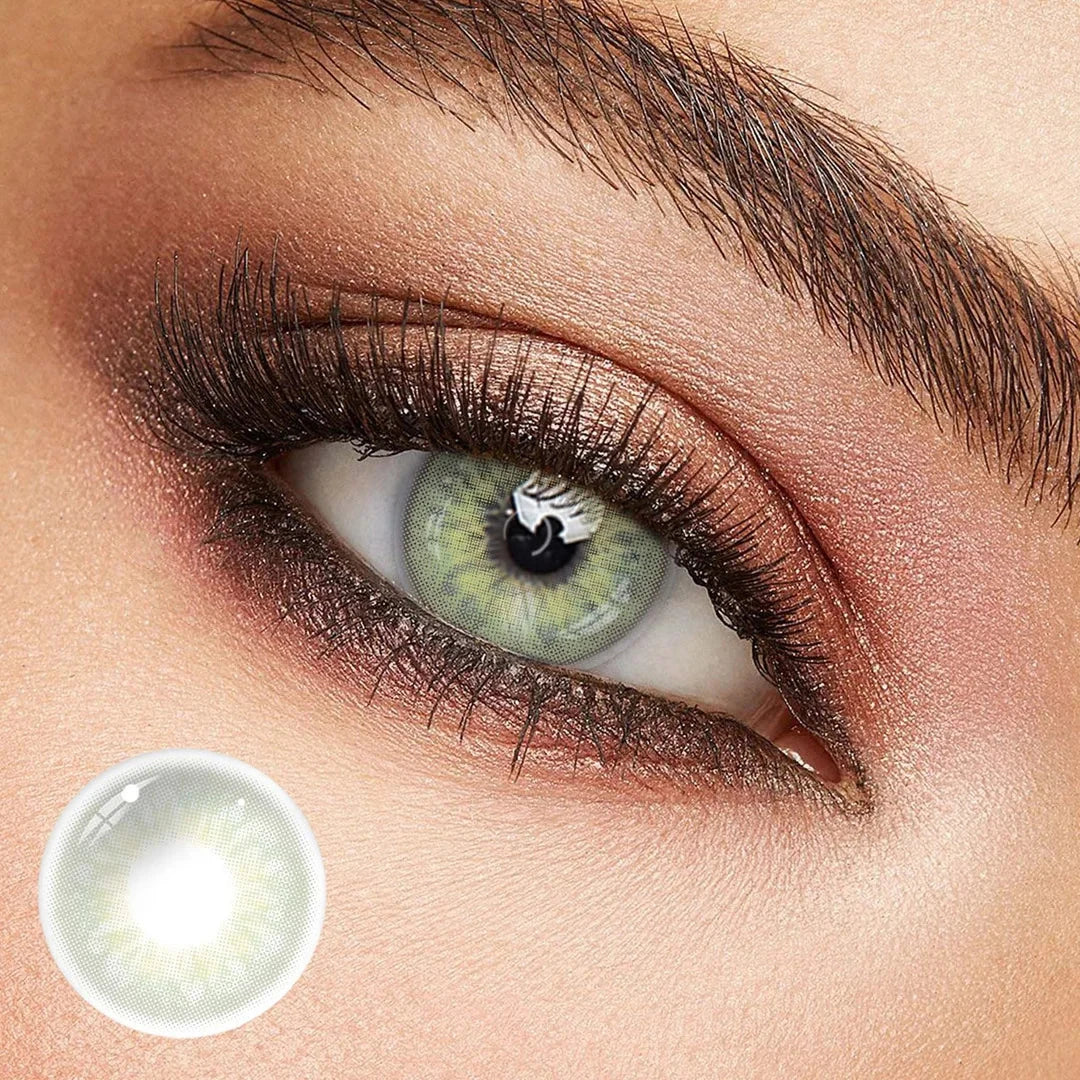 YICKYUE  -  1 Pair Prescription Soft Colored Contact Lenses, Natural Pupil Effect, for Daily Beauty, Office, Commute, Dating & Casual Outing