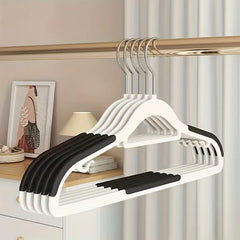 YICKYUE  -  20Pcs/Plastic Clothes Hangers for Home Use, Non-Slip, Non-Marking, Anti-Shoulder-Bulge, Rotating Drying Hangers