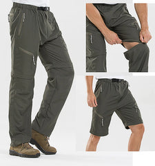 Hearujoy Summer Tactical Pants for Men Quick Drying Women Cargo Pants Waterproof Climb Trekking Camp Work Pants Detachable Stretch Shorts