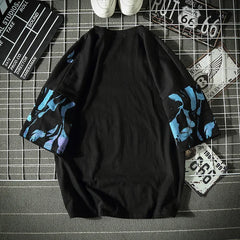 HEARUJOY  -  Hip Hop Butterfly T Shirt Men Oversized T Shirt Print Men Women Graffiti T Shirt Short Sleeve Fashion Streetwear Plus Size Top
