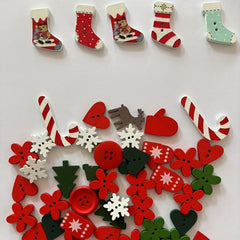 YICKYUE  -  Christmas Handmade Buttons, Wooden Holiday Shapes, Suitable For Projects, Hand Accounts Decorations, Sewing Fasteners Supplies