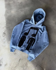 HEARUJOY  -  Spring New Harajuku Personalized Simple Printed Zipper Hoodie European and American Retro Casual Loose Couple Long Sleeve
