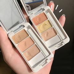 YICKYUE  -  Three-Color Concealer Palette with Mirror Waterproof Dark Circle &Acne Mark Cover Tattoo Coverage Long-Lasting Makeup Foundation