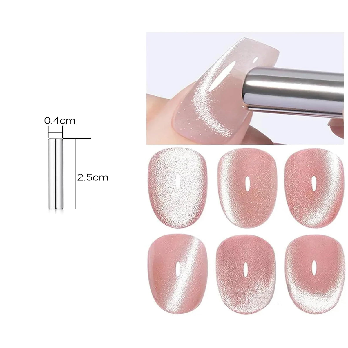 YICKYUE  -  10ML New Brown Black Glass Bead Magnet Cat Eye Gel Nail Polish 1PCS for Toe Nails Nail Art Supplies