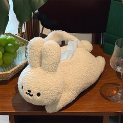 YICKYUE  -  Cute Plush Rabbit Tissue Box Holder Organizer Living Room Napkin Storage Box Home Decoration Kawaii Tissue Case Napkin Dispenser