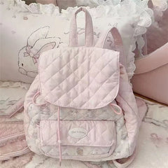 YICKYUE  -  Pink Backpack Female Student Schoolbag Travel Portable Commuter Schoolbags Cute Printed Large Capacity Storage Bag Birthday Gift