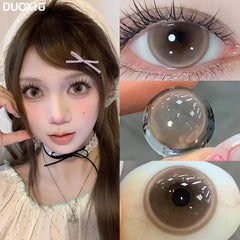 YICKYUE  -  1 Pair Contact Lenses for Eyes Colorld Contacts Lenses with Prescription Pink Fashion Korean Lenses Makeup Fast Shipping