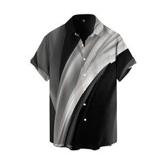 HEARUJOY  -  Loose Classic Fit Business Casual Shirt Men'S Summer Vacation Tourism Beach Fashion Trend Leisure 3d Digital Ropa Hombre