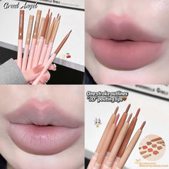 YICKYUE  -  Nude Brown Lip Liner Pencil Matte Orange Red Smooth Waterproof Lipliner Long Lasting Non-stick Cup Lipstick Pen Beauty Makeup
