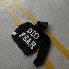 Hearujoy Harajuku American Vintage Alphabet Embroidery zipper hoodie Hip Hop fashion Street Y2K Men casual black oversized sweatshirt