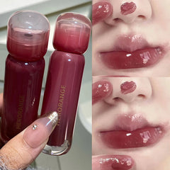 YICKYUE  -  Smoked Grape Purple Red Lip Glaze Mirror Water Lip Gloss Moisturizing Liquid Lipstick Clear Tint Makeup Korean Women Cosmetics