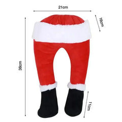 YICKYUE  -  Santa Claus Legs Christmas Tree Ornaments, Plush Elf Leg Hanging Decoration for Home Door, Holiday Xmas Party Decor Supplies
