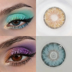 YICKYUE  -  Cleopatra Colored Contact Lenses Yearly Use Natural Brown Soft Lens Daily Dating Party Eye Beauty Makeup For Women