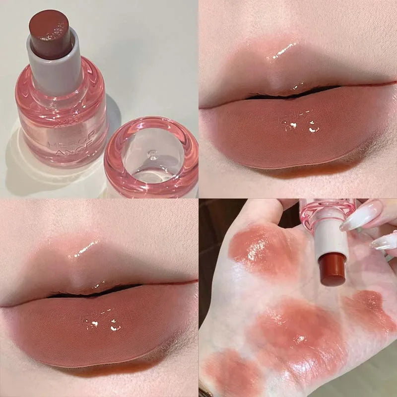YICKYUE  -  Sparkling Mirror Water Light Jelly Lip Glaze Lipstick Clear Natural Moisturizing Crystal Shiny Lip Tint Korean Lips Makeup