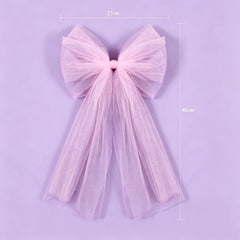 YICKYUE  -  Big Tulle Bow Knot Christmas Tree Decoration Pink White Room Table Decor for Party Accessories