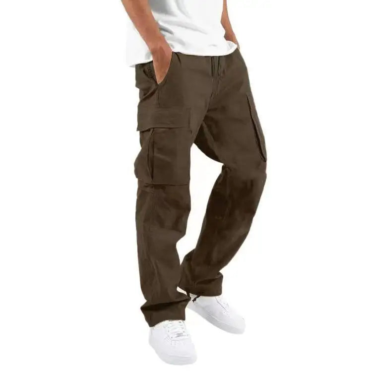 HEARUJOY  -  Spring Autumn New Overalls European and American Independent Station Foreign Trade Drawstring Pocket Casual Trousers