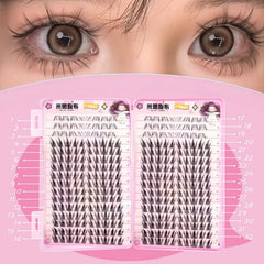 YICKYUE  -  32 Rows Korean Style Fluffy Fairy Manga False Eyelashes Cluster Large Capacity Anime Cosplay Lashes Extension Perfect Eye Makeup