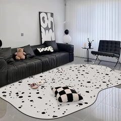 YICKYUE  -  Cream Style Carpets for Living Room Irregular Shapes Bedroom Decor Carpet Thick Plush Lounge Floor Mat Cloakroom Fluffy Soft Rug