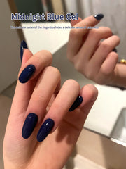 YICKYUE  -  10ml Dark Blue Gel Nail Polish, 1Pcs Ocean Blue Gel Polish Soft Pale Color High Gloss Soak Off U V Nail Manicure Salon DIY