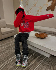 Hearujoy Hip Hop High Street American Trend Anime Print Zipper hoodie Men Fashion Rock Red Coat Jacket Harajuku Goth punk sweatshirt