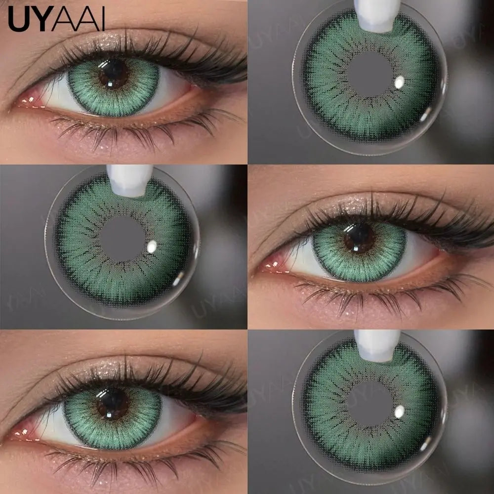 YICKYUE  -  Color Contact Lenses Beauty Blue Lens Makeup Big Eyes Black Gray Contacts Lenses Green Pupils Natual Brown Pupils Cosmetic