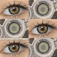 YICKYUE  -  1 Pair Color Contact Lenses for Eyes Color Eye Lens Blue Eye Lenses Brown Lenses Gray Pupils Lens Yearly Green Contacts