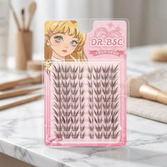YICKYUE  -  10rows Dense Curling False Eyelashes Natural Look Women Segment Eye Lashes Foxes Style Brown Eyelash Extension Daily Makeup Use