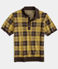 HEARUJOY  -  British Style Luxury Plaid Jacquard Knitted Polo Shirt For Men High Quality Short Sleeve Tops Spring Summer Fashion Kint Tshirts