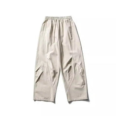 HEARUJOY  -  Japanese Retro Pleated Wide-leg Men Spring and Autumn Simple Elastic Waist Work Casual Pants