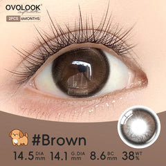 YICKYUE  -  Half Year Disposable Colored Contact Lenses Warm Honey Brown Soft Clear Lens Natural Daily Makeup Eye Contacts For Women