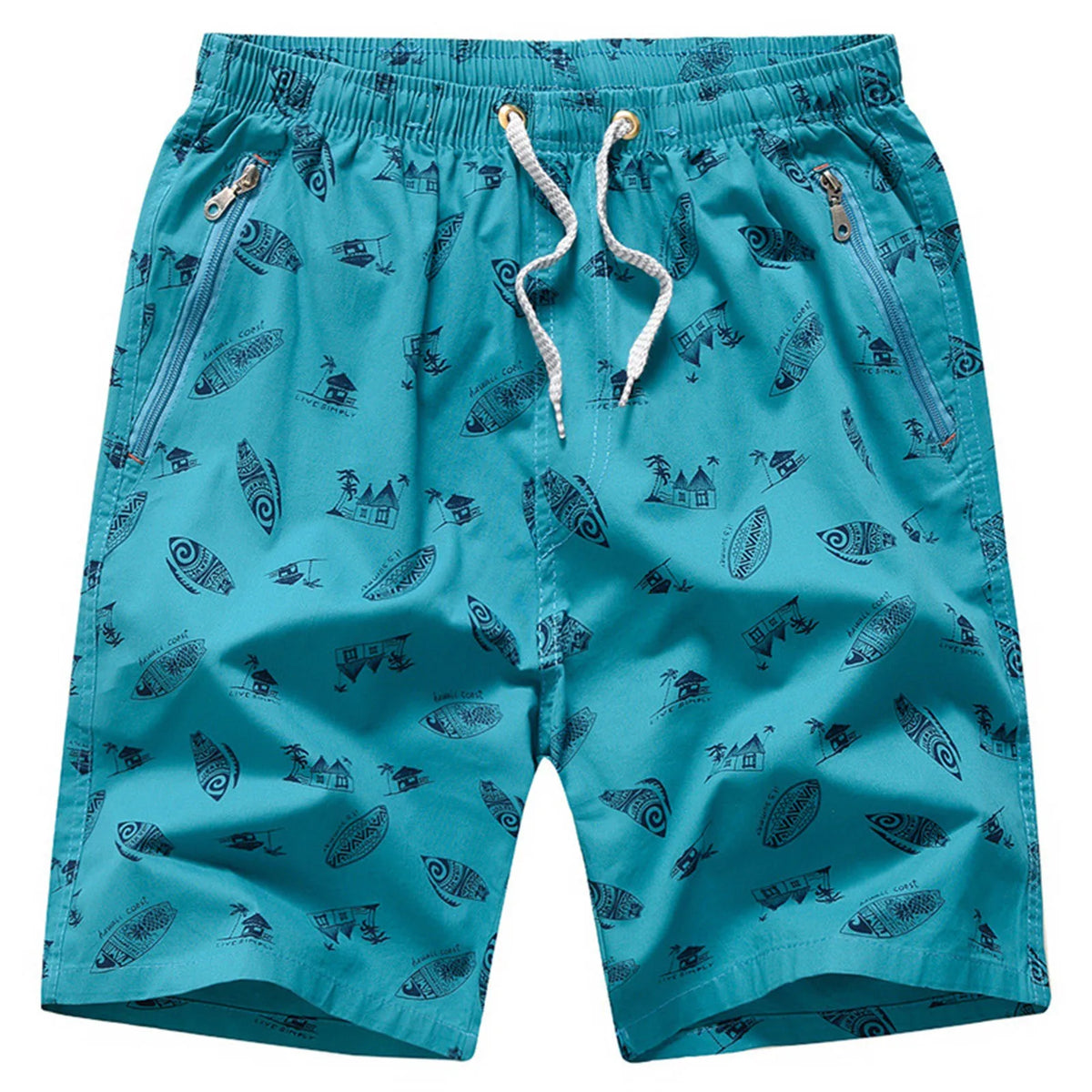 HEARUJOY  -  New Mens Swimsuit Mens Spring And Summer Street Leisure Sports Pocket Drawstring Stretch Waist Color Menswear Clothing