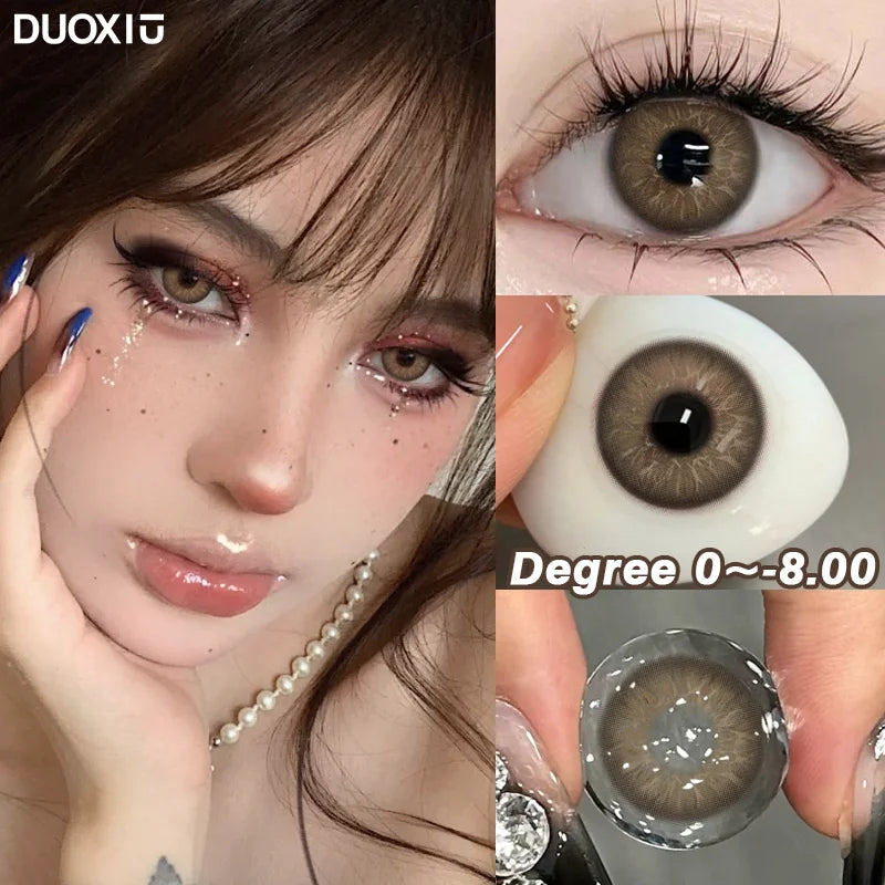 YICKYUE  -  1 Pair New Blue Contact Lenses for Eyes Korean Lenses Color Natural Beauty Pupils Grey Contacts Yearly Fast Shipping
