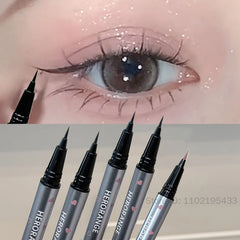 YICKYUE  -  1Pc Waterproof Sweat-Proof Ultra Thin Black Brown Liquid Eyeliner Lying Silkworm Pen Long-Lasting Eye Makeup Eye Liner Pencils