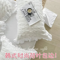 YICKYUE  -  Princess Pillow Case Soft Cotton Double Pillow Covers Decorative Long Pillow Cases Textile Pillowcase Design Ruffle Sham