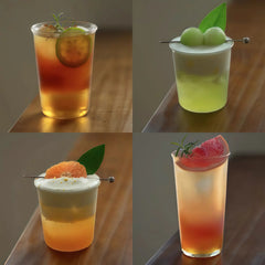 YICKYUE  -  Korean-style reverse-mouth glass cup, Ins-inspired coffee, milk tea, latte, bubble water, breakfast cup