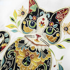 HEARUJOY  -  Harajuku T Shirt Men Cat Embroidery T Shirt Women Oversized Japanese Casual  Short Sleeve Cotton Tees High Quality Summer Tops