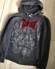 Hearujoy Harajuku Y2K retro letter print series zipper cardigan hooded sweatshirt sports loose casual streetwear hooded for men and women