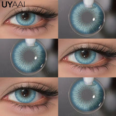 YICKYUE  -  Color Contact Lenses Beauty Blue Lens Makeup Big Eyes Black Gray Contacts Lenses Green Pupils Natual Brown Pupils Cosmetic
