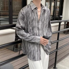 HEARUJOY  -  Casual Long-sleeved Shirt ForMen's Clothing Autumn Trendy Brand Sun Protection