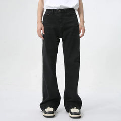 Hearujoy Summer Stylish men Micro Horn Washed Jeans American Style High Street Casual Solid Color Denim Pants Male 9C6170