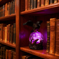 YICKYUE  -  Purple Resin Crow Table Lamp Unique Home Decor Lighting for Living Room Bedroom Office