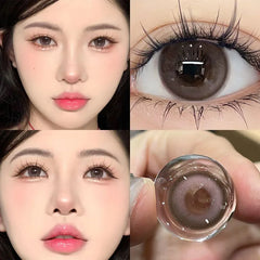 YICKYUE  -  1 Pair Korean Brown Contact Lense Color Eye Contacts Lenses Myopic Natural Fashion Pupil High Quality  Lens Fast Shipping
