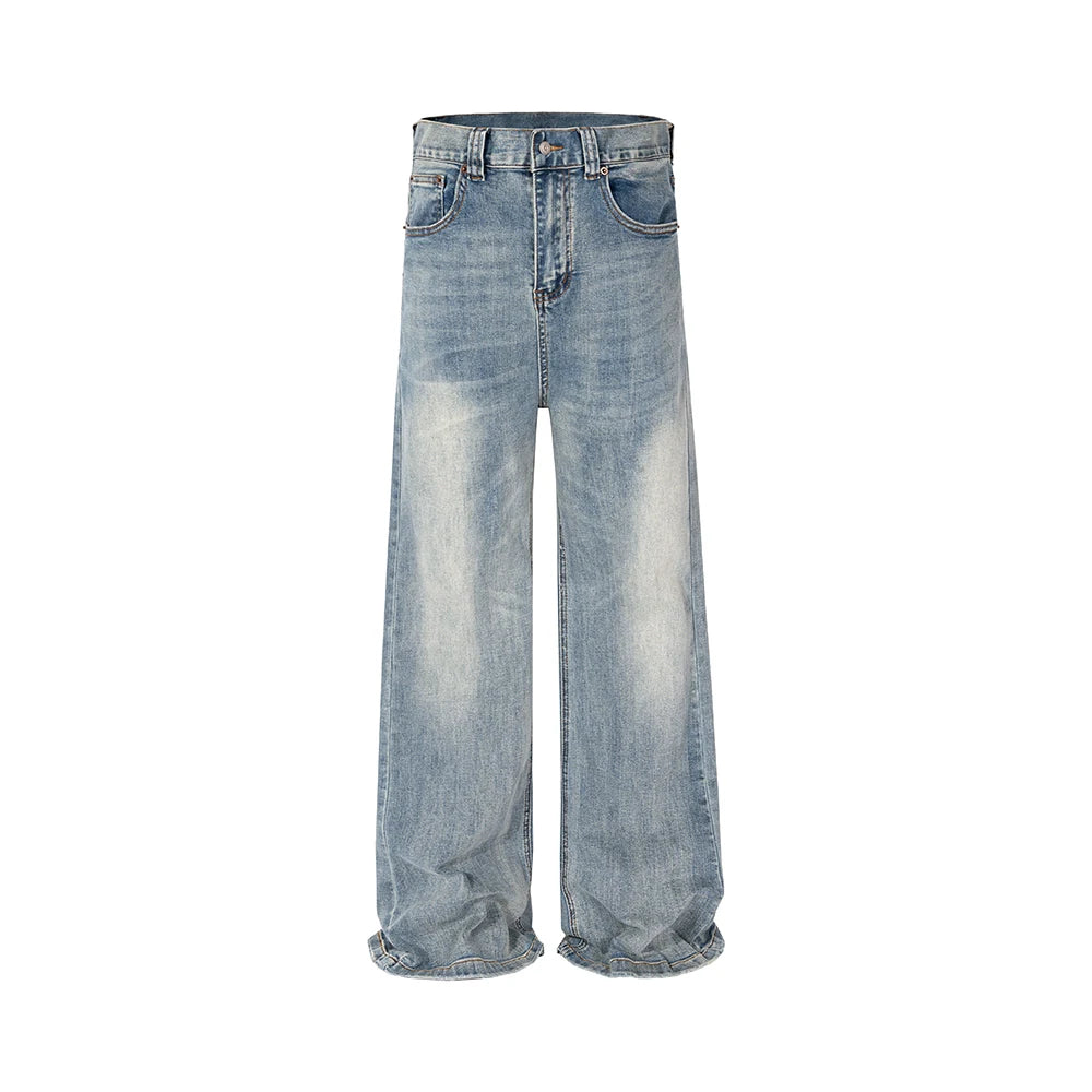 Hearujoy High Street Washed Y2k Baggy  Jeans for Men and Women Straight Pockets Ropa Homber Pantalones Denim Trousers Oversized Cargos