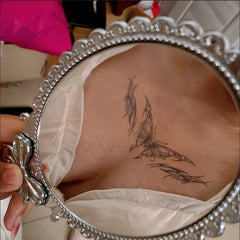 YICKYUE  -  Herbal Butterfly Temporary Tattoos Sexy Wings Fake Tattoo for Women Art Lasting Tattoo Stickers Waterproof Tatuajes Temporales