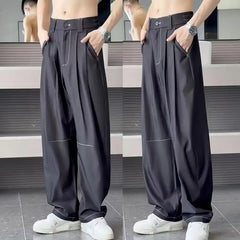 HEARUJOY  -  Advanced Hanging Thin Jeans Men Casual Loose Curved Knife Pants Summer Fashion High Street Comfortable Denim Trousers Streetwear