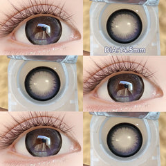 YICKYUE  -  2PCS Half Year Lychee Ice Natural Retro Hazy Brown Eye Effect Colored Contact Lenses Soft Comfortable 14.5mm Beauty Lens