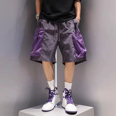 Hearujoy Mens Y2k Casual Shorts Summer New American Street Fashion Trend Big Pocket Loose Shorts Men'S High Quality Clothing